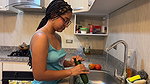 Bridney destroys her wet pussy with a cucumber