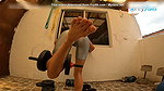 Exercising with satin pants