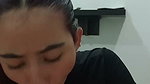 hot guy lets his stepsister in and gives her good oral sex until he cums in her mouth