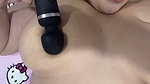 I masturbate my big tits with a very delicious vibrator