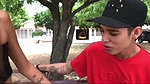 I’m in the park with my stepsister, and she asks me to take her home to her