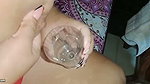LADY VERY HAPPY TO SUCK SOME BIG TITS FULL OF BREAST MILK