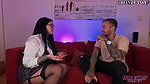 Melthoney sucks her feet and busts her big ass after an interview with Brian Evansx
