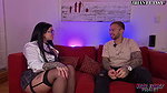 Melthoney sucks her feet and busts her big ass after an interview with Brian Evansx