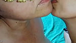 MILF (55, FAT, BIG TITS) VS TEEN (20, SKINNY, SMALL TITS) KISSING SUCK EACH OTHER’S TONGUES