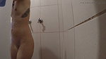 My roommate forgot to close the door when taking a bath, I decided to record it