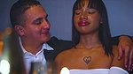 Petite Ebony Brittany Taylor Runs Into Her Ex at the Restaurant and Ends up Deep Throating His Thick Cock in the Public Restroom