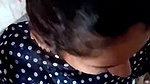Horny girl giving blowjob outdoor