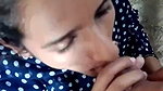 Horny girl giving blowjob outdoor