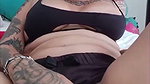 Rubbing my tight hairy pussy
