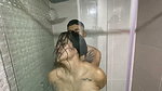 Sexy skinny girl gets fucked in the shower until she orgasms with a huge cock