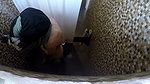 taking a hot shower