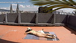Taking a sunbath in a micro bikini dirty eyes