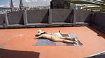 Taking a sunbath in a micro bikini dirty eyes