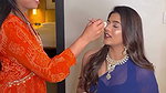 Actress Aishwarya Rajesh sexy cleavage show in blue transparent saree (2)