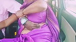 Telugu Aunty Boobs and pussy grope in runing car (2)