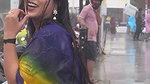 hyderbadi lady sexy navel in yellow saree (2) 2