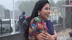 hyderbadi lady sexy navel in yellow saree (2) 2