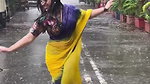 hyderbadi lady sexy navel in yellow saree (2) 2