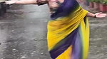 hyderbadi lady sexy navel in yellow saree (2) 2