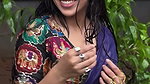 hyderbadi lady sexy navel in yellow saree (2) 2