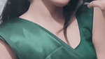 sexy desi lady open deep navel in green saree (2) 2