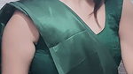 sexy desi lady open deep navel in green saree (2) 2