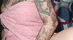 Esperanza Gómez in a towel