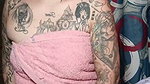 Esperanza Gómez in a towel