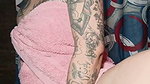 Esperanza Gómez in a towel