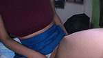 Hard fucking with hot stepsister schoolgirl with big hot natural tits after school class and she suck and ride his dick