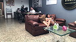 Horny Girl Masturbating in the office with her boss