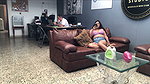 Horny Girl Masturbating in the office with her boss