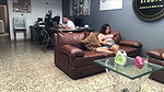 Horny Girl Masturbating in the office with her boss