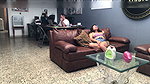 Horny Girl Masturbating in the office with her boss