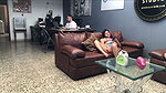 Horny Girl Masturbating in the office with her boss