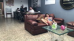 Horny Girl Masturbating in the office with her boss