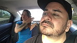 Hot girl masturbates in Uber driver’s car