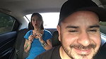 Hot girl masturbates in Uber driver’s car