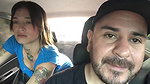 Hot girl masturbates in Uber driver’s car