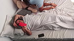 I masturbate in front of my horny stepfather and we make a video