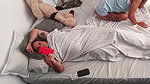 I masturbate in front of my horny stepfather and we make a video
