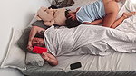 I masturbate in front of my horny stepfather and we make a video