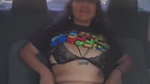 I masturbate my pussy inciting a driver