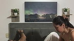 I masturbate my pussy passionately until I orgasm in front of my stepfather