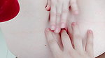 I open my schoolgirl hymen with my fingers inside her tight pussy