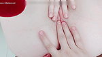 I open my schoolgirl hymen with my fingers inside her tight pussy