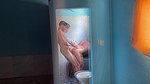 I recorded my horny neighbor fucking hard in the bathroom