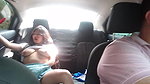 I seduce Uber driver on the way home by masturbating in his car
