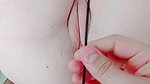 I try to tie her pussy or penetrate it with this rod and then penetrate it